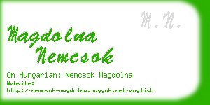 magdolna nemcsok business card